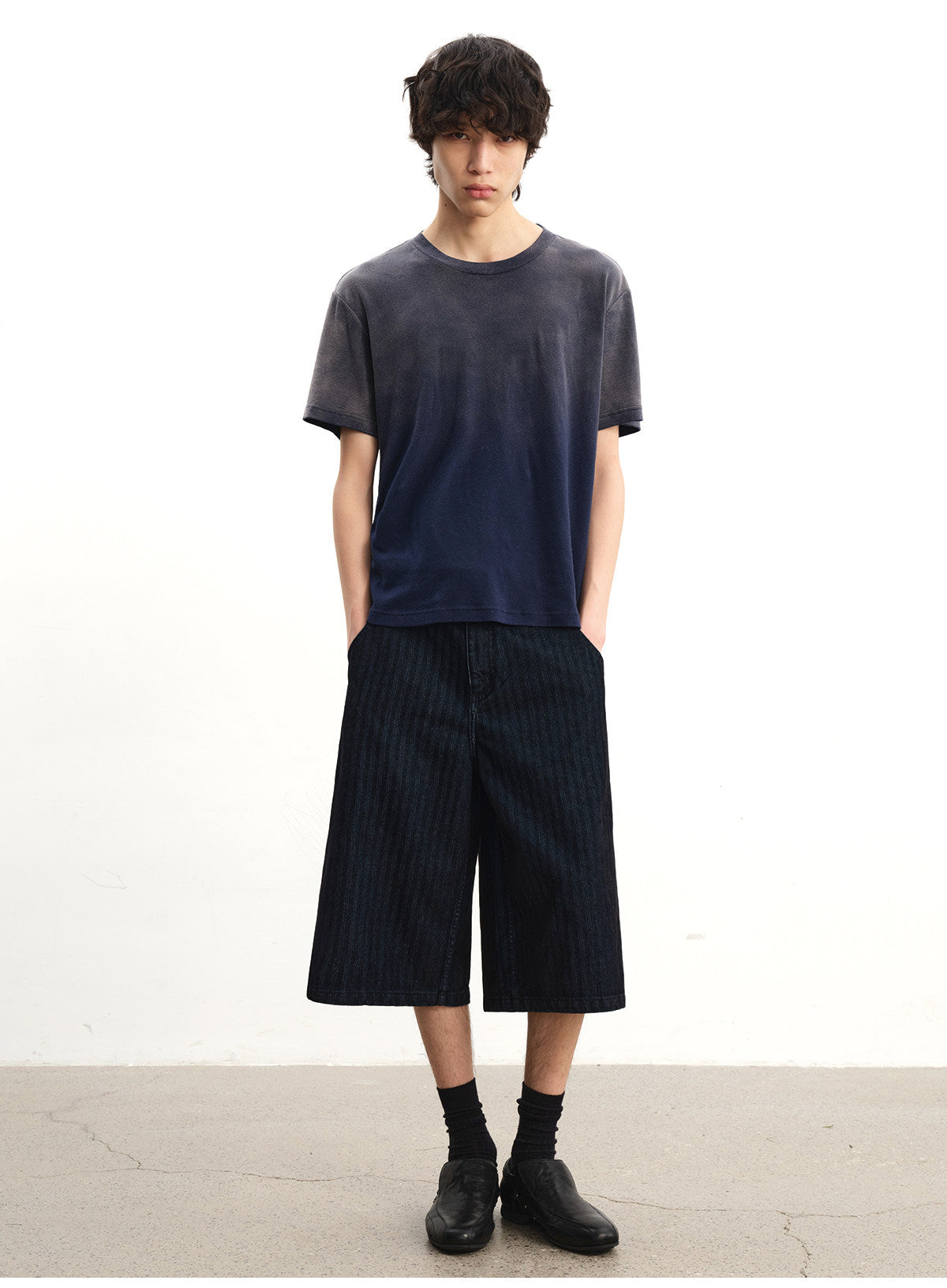 ウォッシュ加工半袖Tシャツ