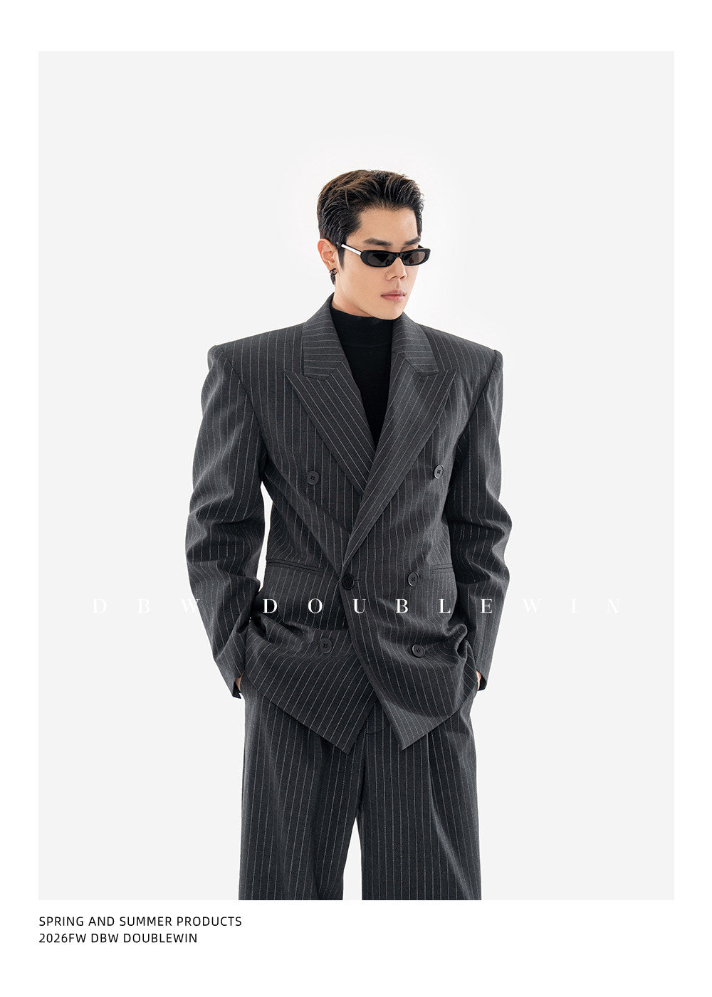 Wide-Shoulder Suit Set