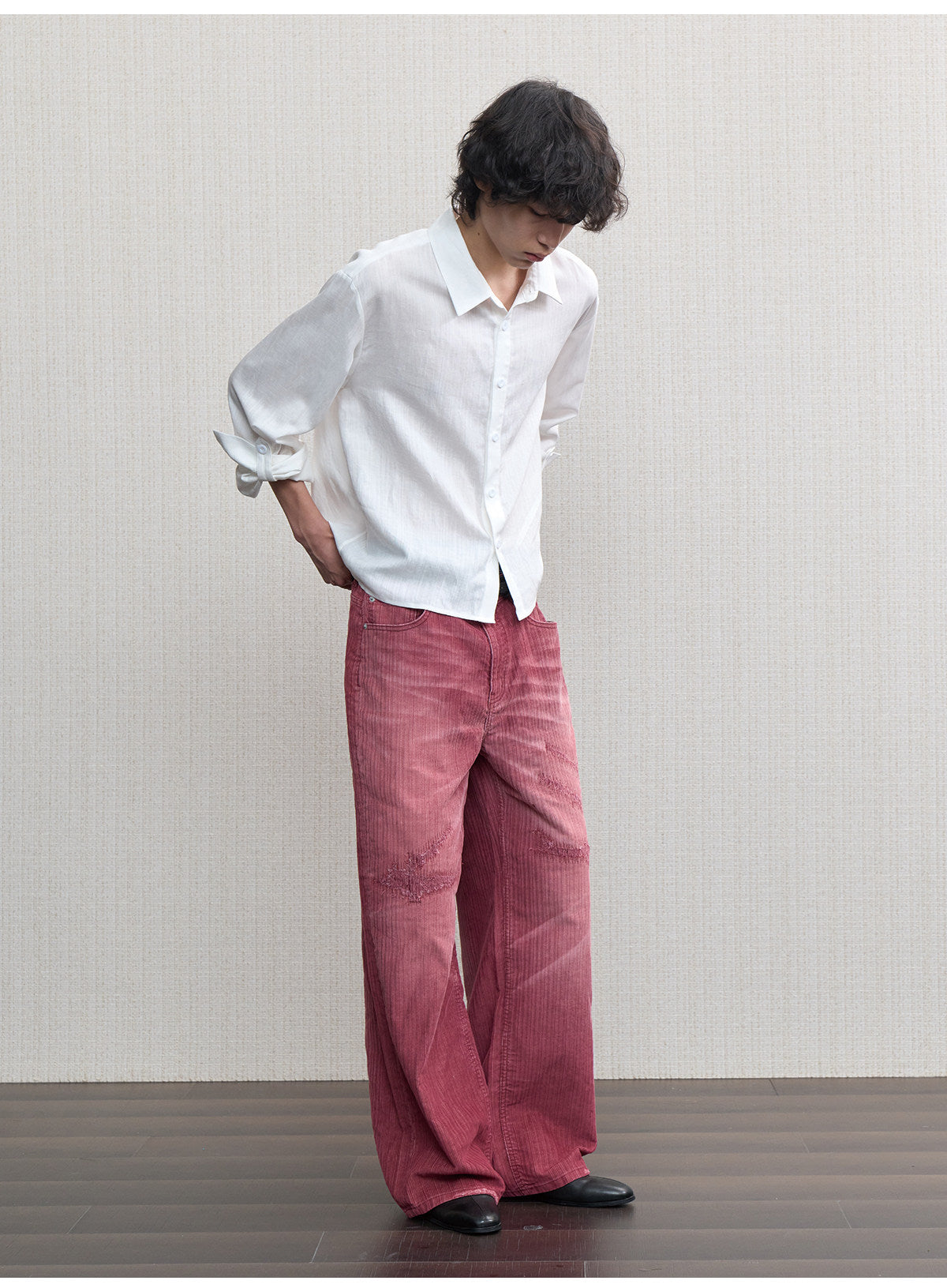Water-Washed Straight-Leg Jeans