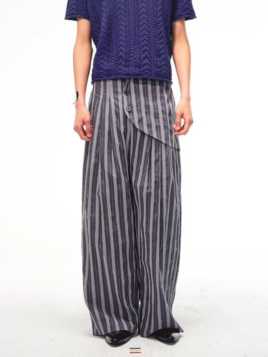 Casual Pants with Curved Side Panels