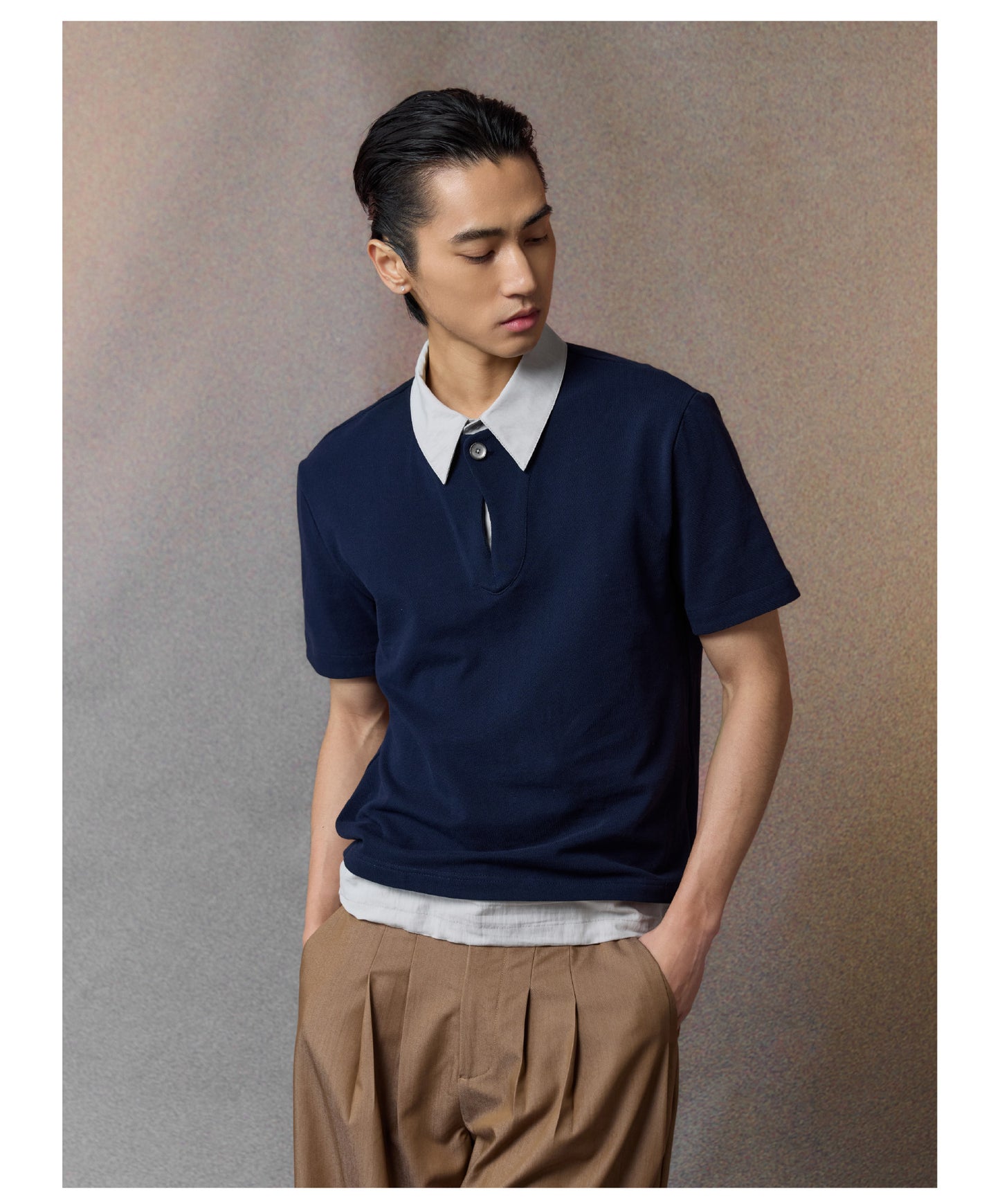 Faux Two-Piece Polo Shirt