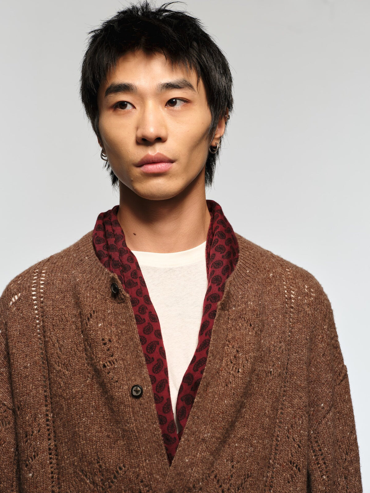 Alpaca Wool Cardigan with Buttons