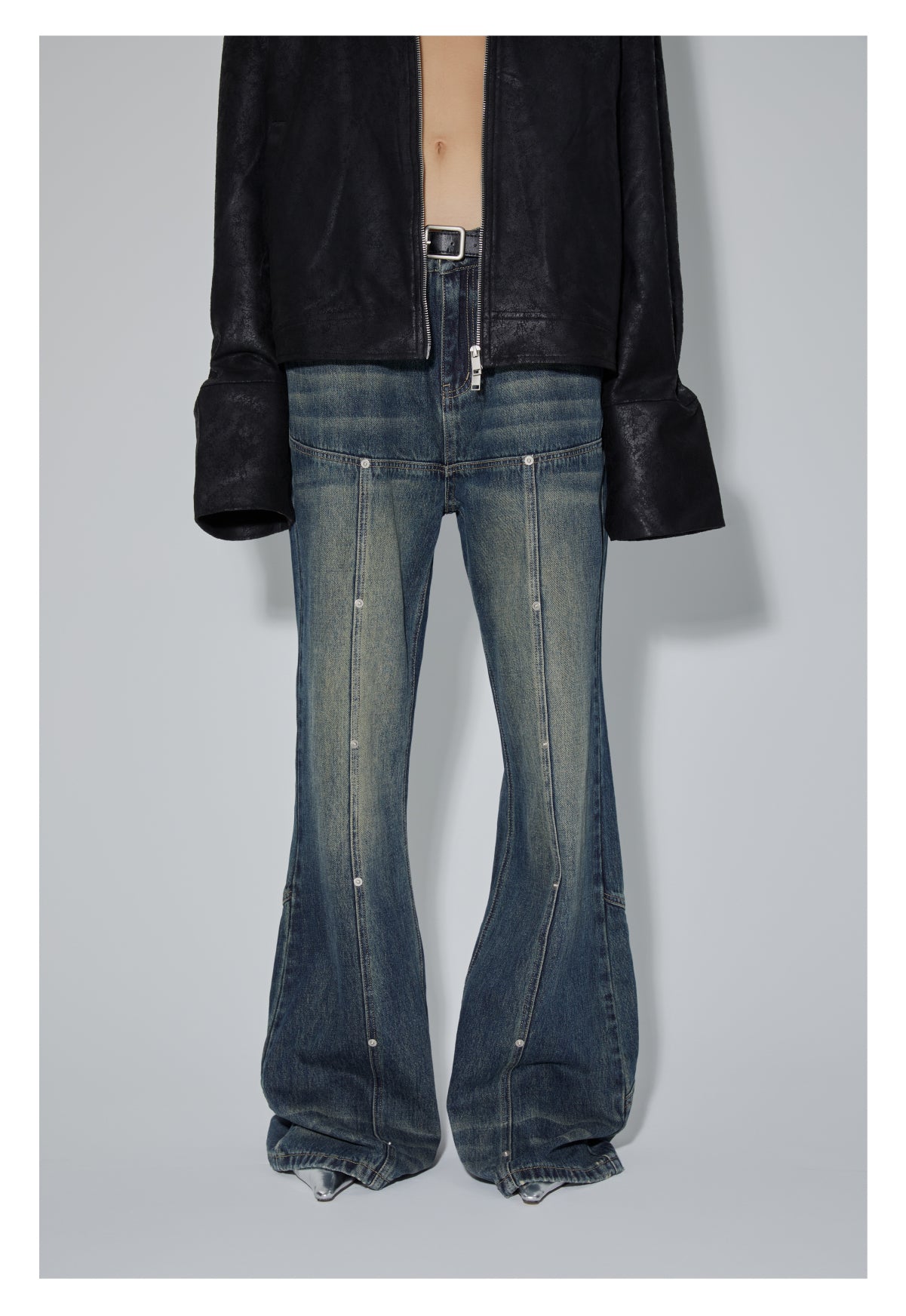 Studded Straight Jeans