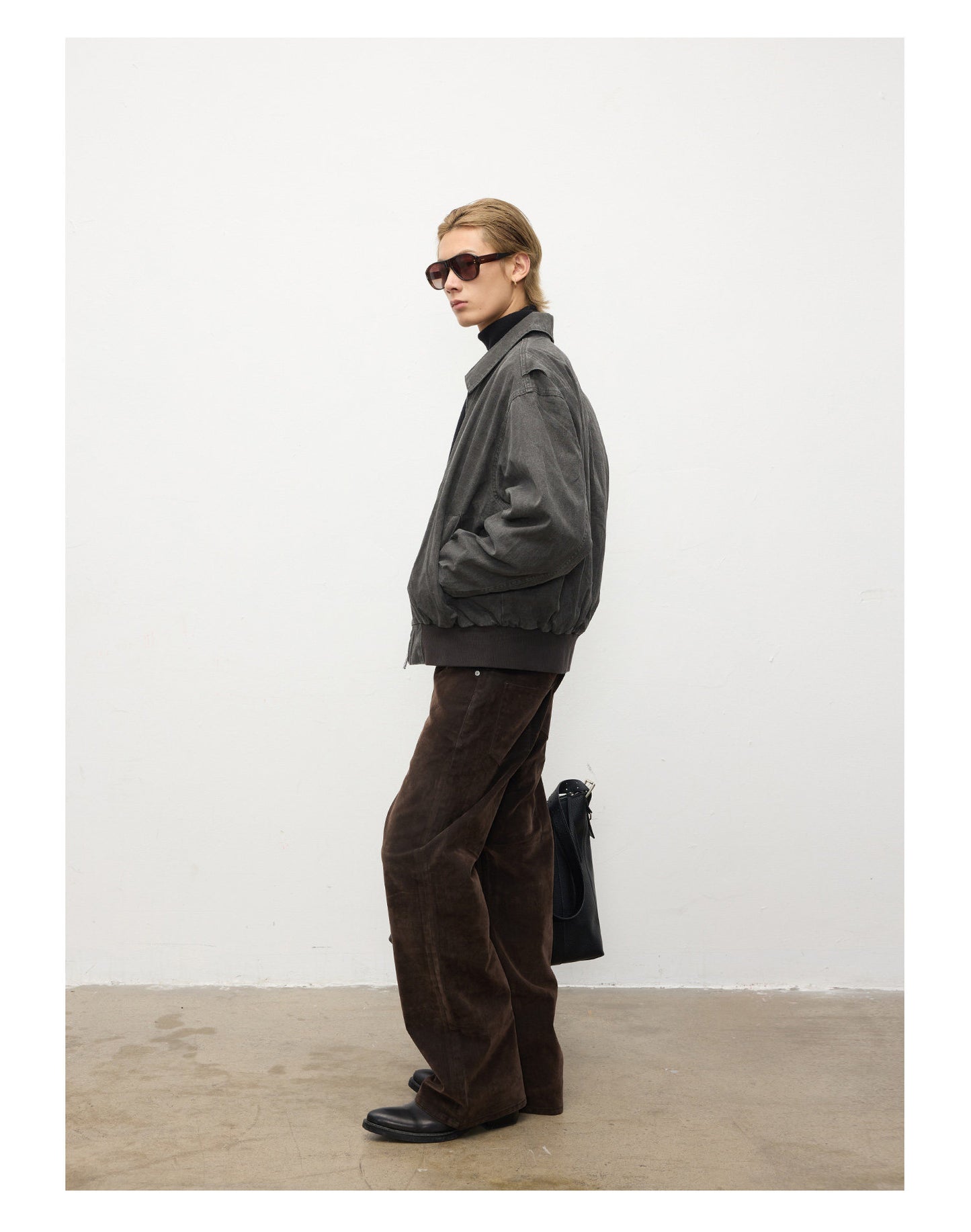 Oversized jacket in corm cotton