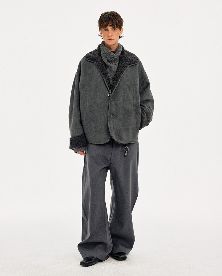 Reversible Fleece Collar Jacket