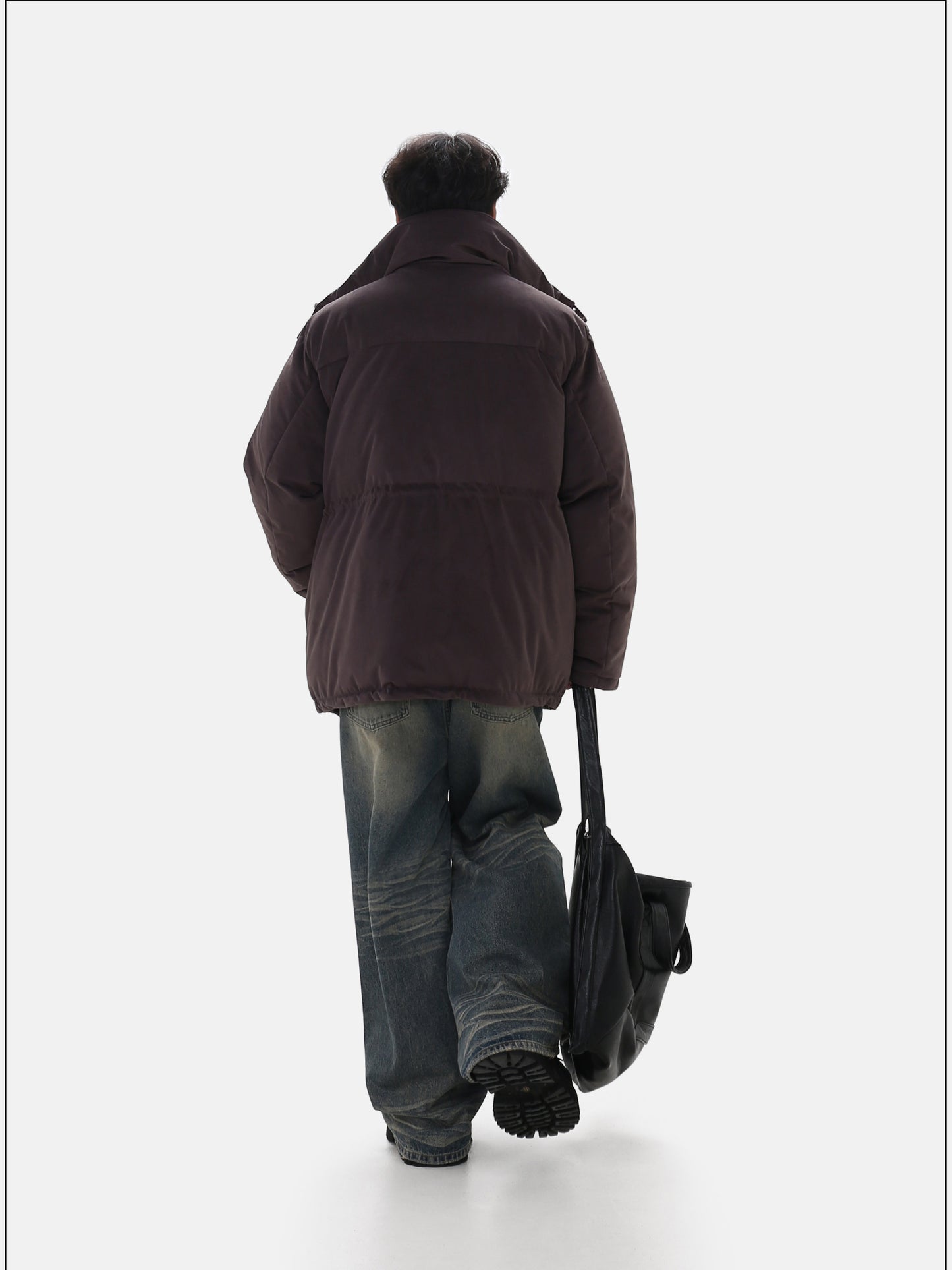 Stand Collar Mid-Length Quilted Jacket