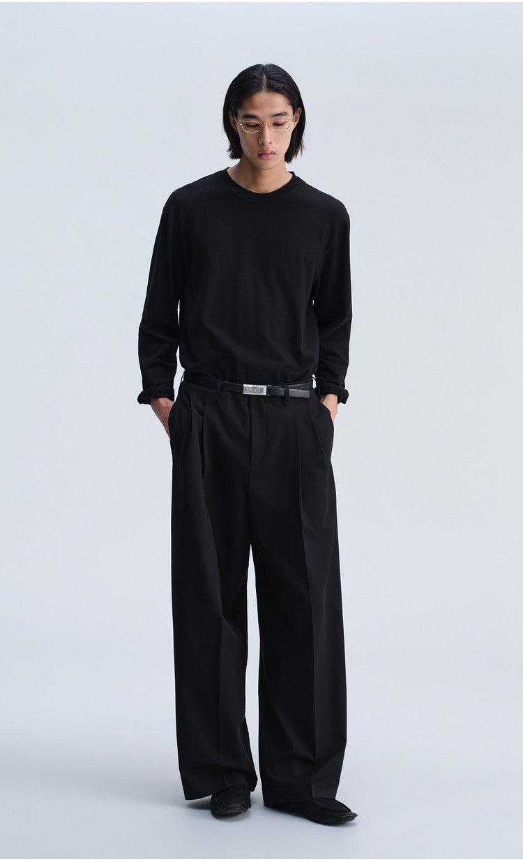 Stretch Knit Crew Neck T-Shirt