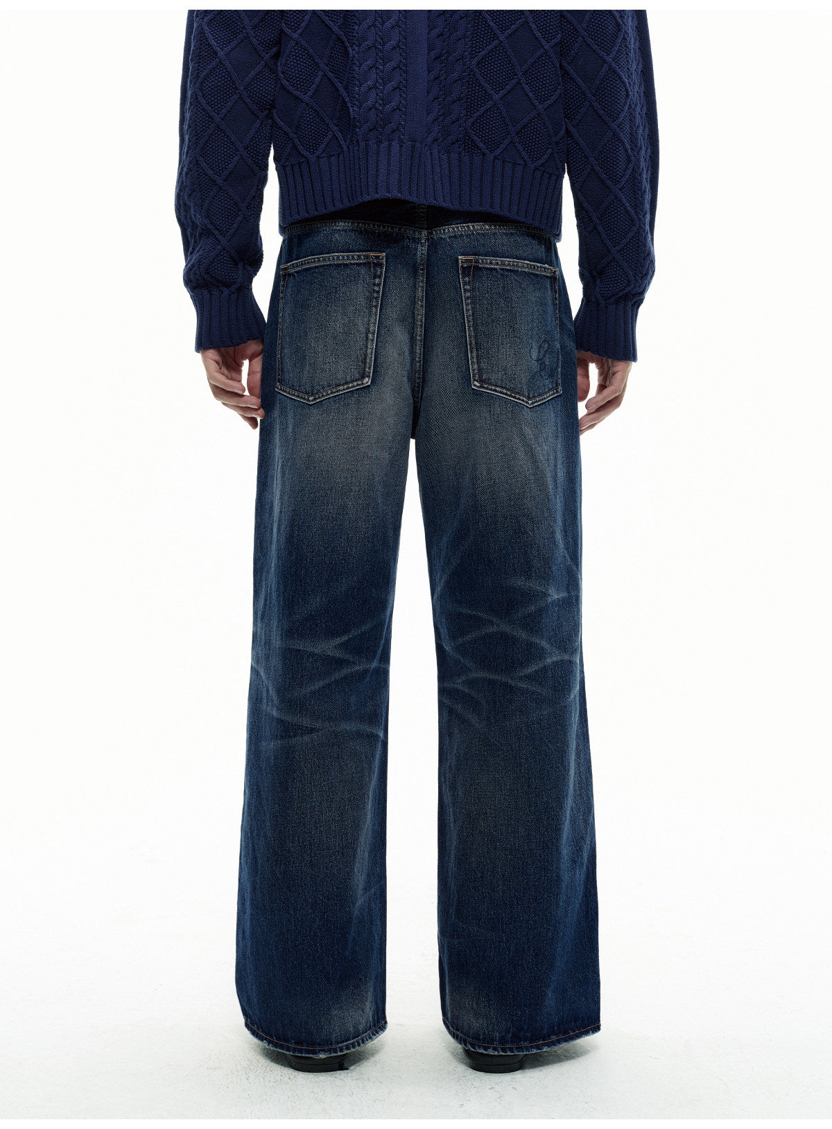 Straight Leg Washed Jeans