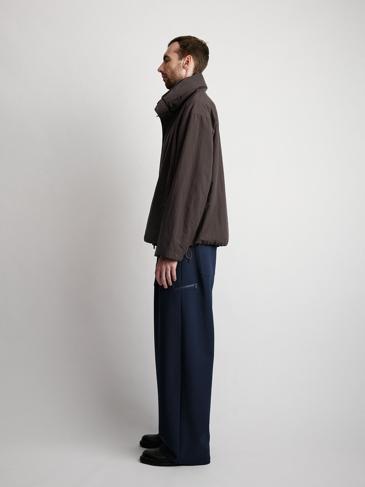 Stand Collar Hooded Jacket