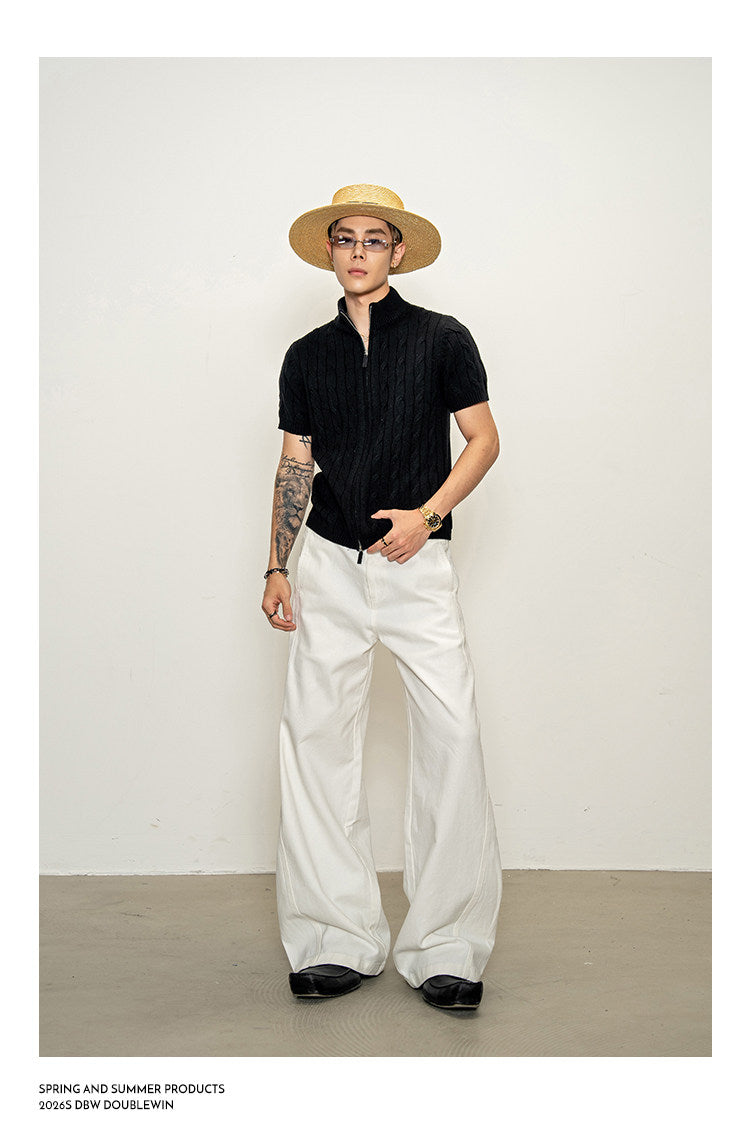 Stylish Straight-Leg White Jeans