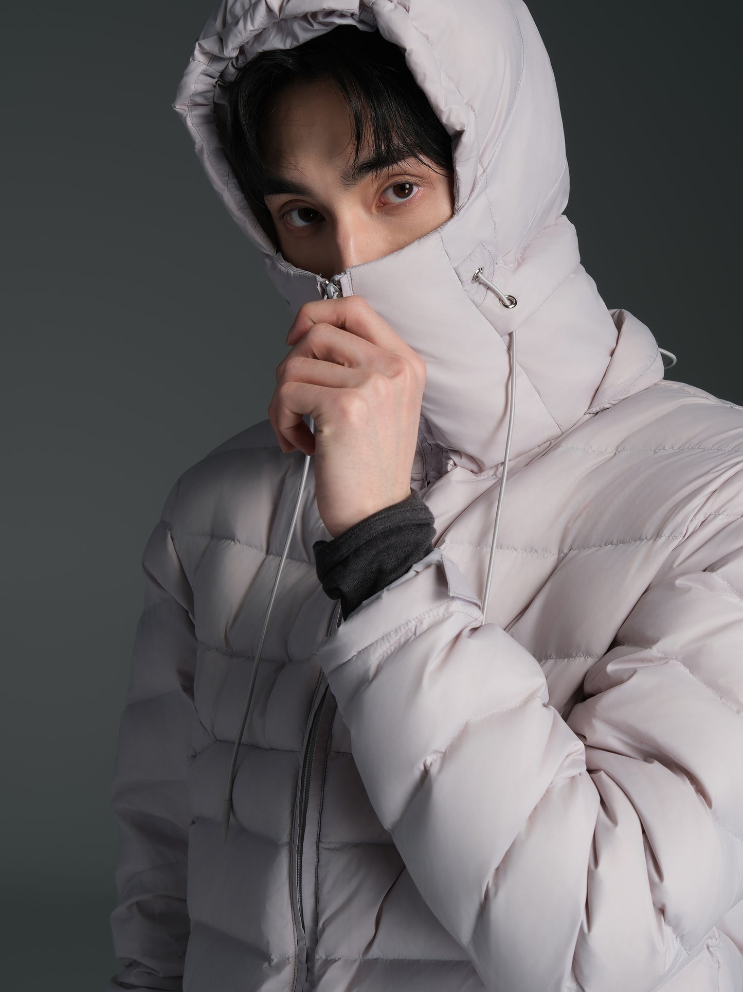 Deconstructed Ribbed Down Jacket