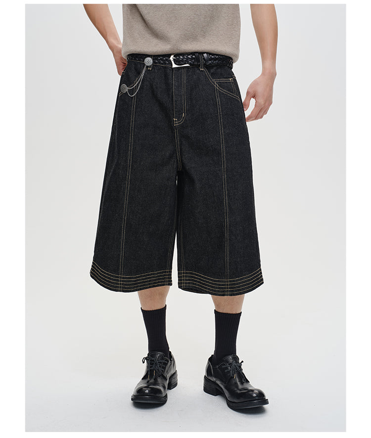 Original denim cropped pants