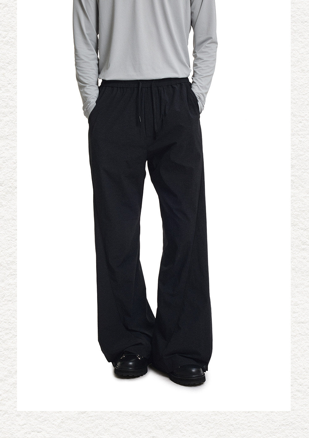 Casual Nylon Pants with Adjustable Hem Length