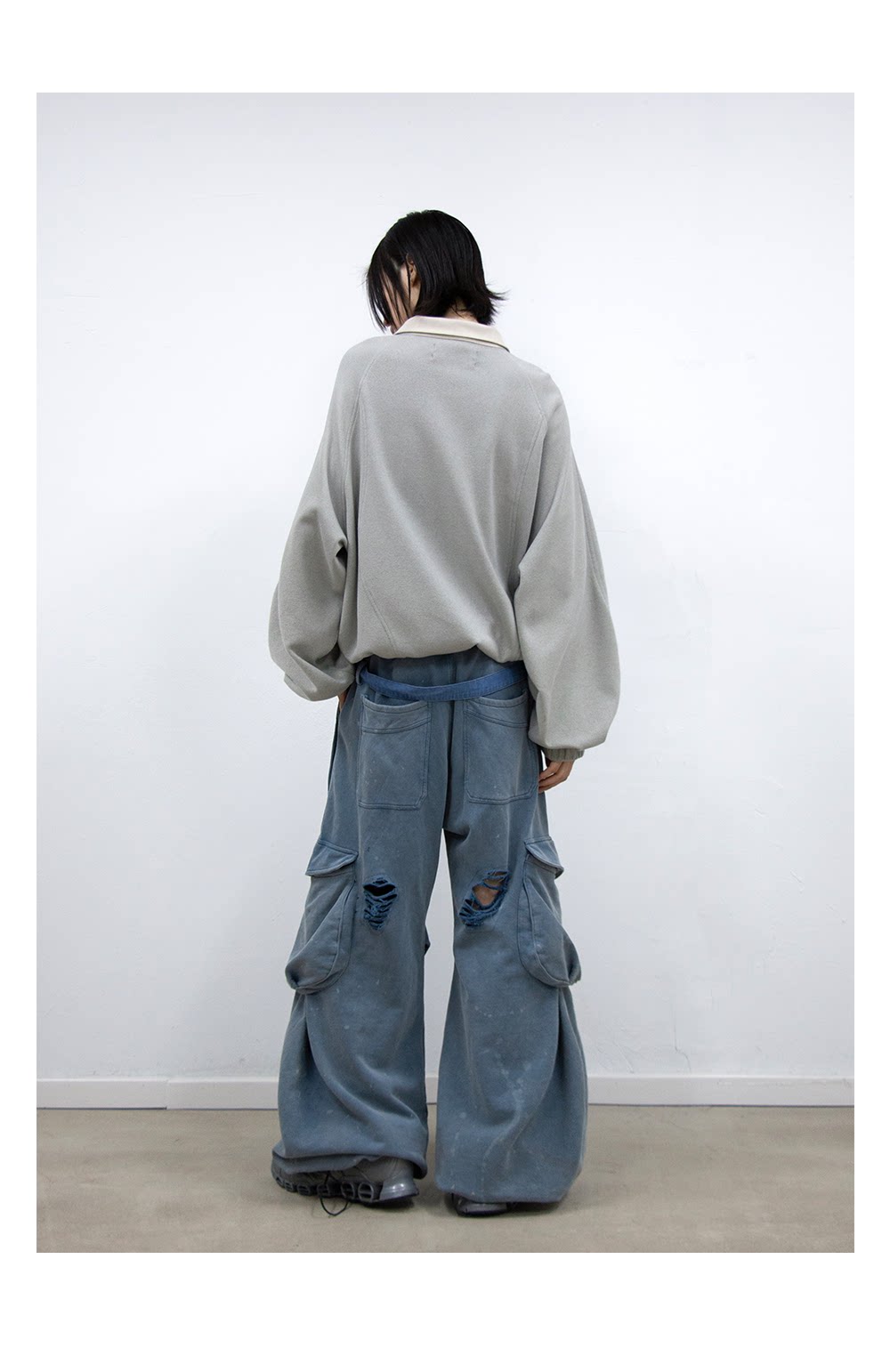 Double-Waist Cargo Sweatpants