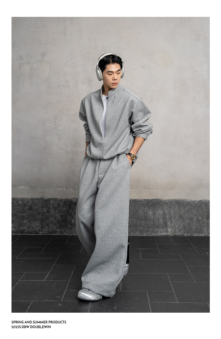 Fake two-piece sweatshirt setup