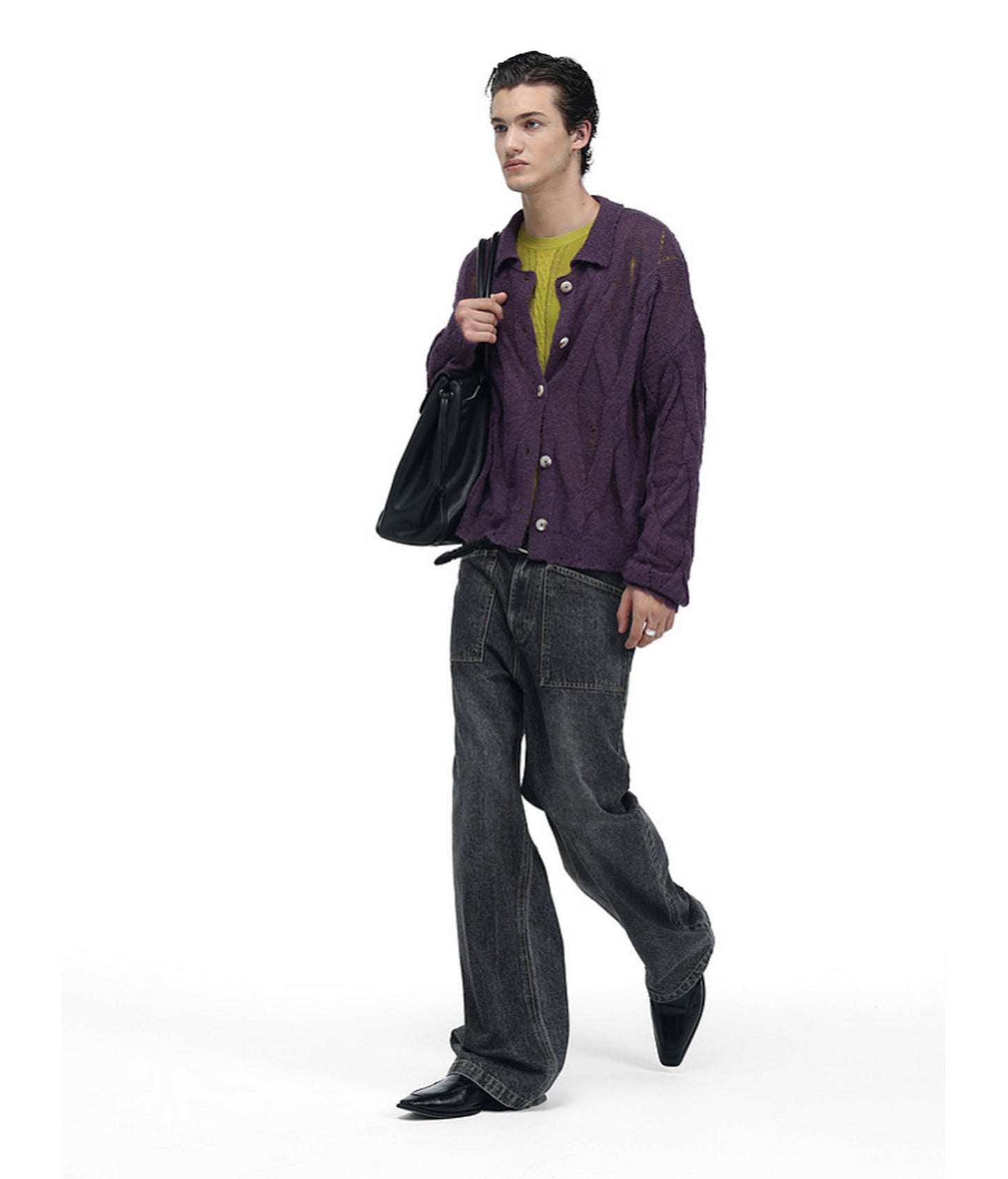 3D Cable-Knit Cardigan