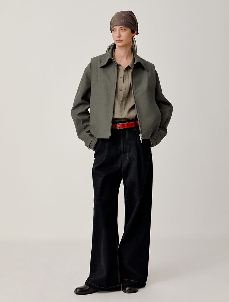 Wide Double-Zipper Jacket