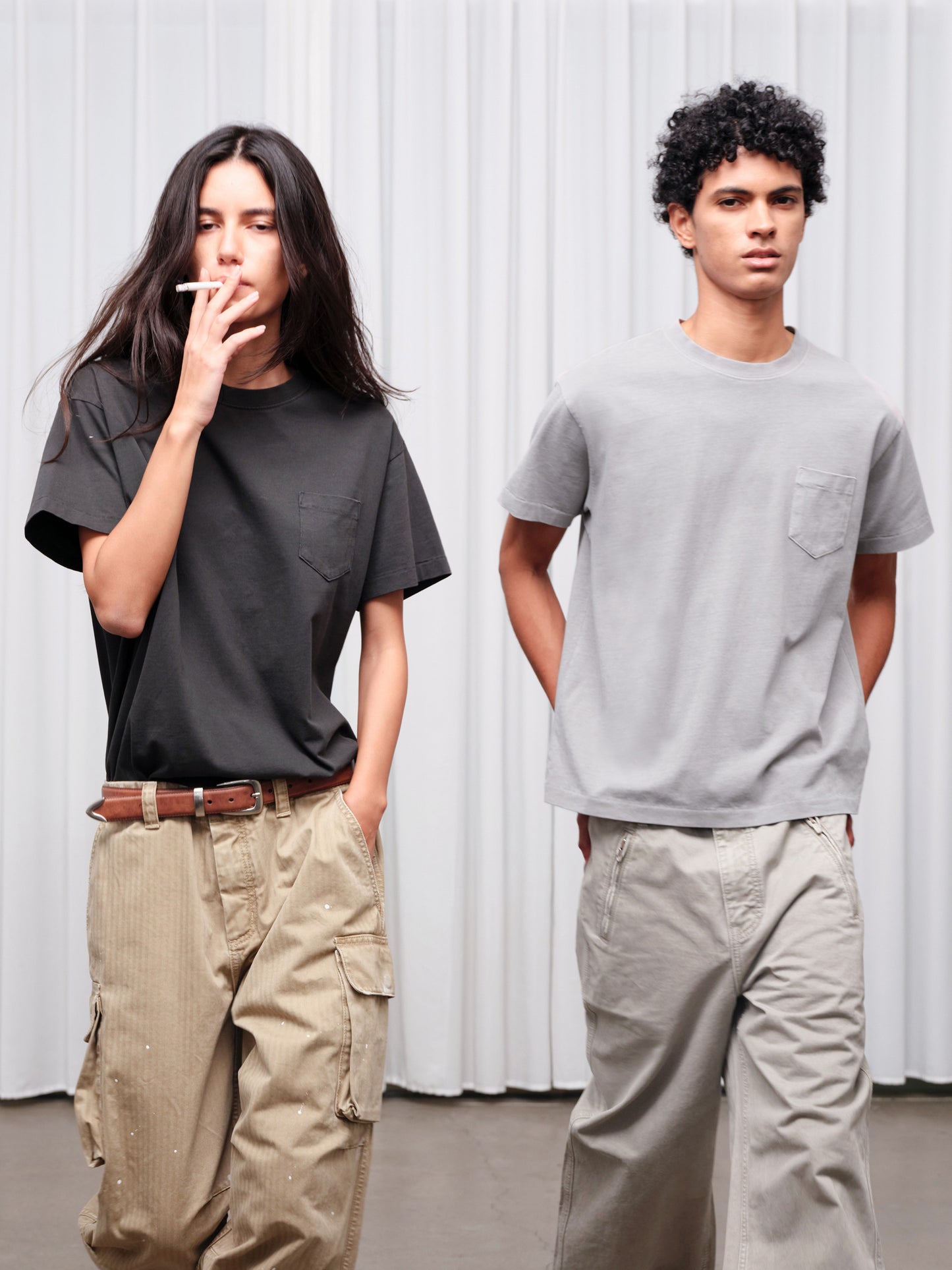 Vintage-Style Fitted T-Shirt