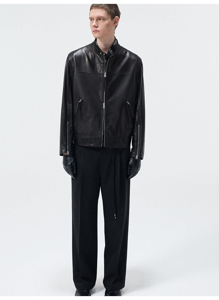 Imported Leather Short Jacket