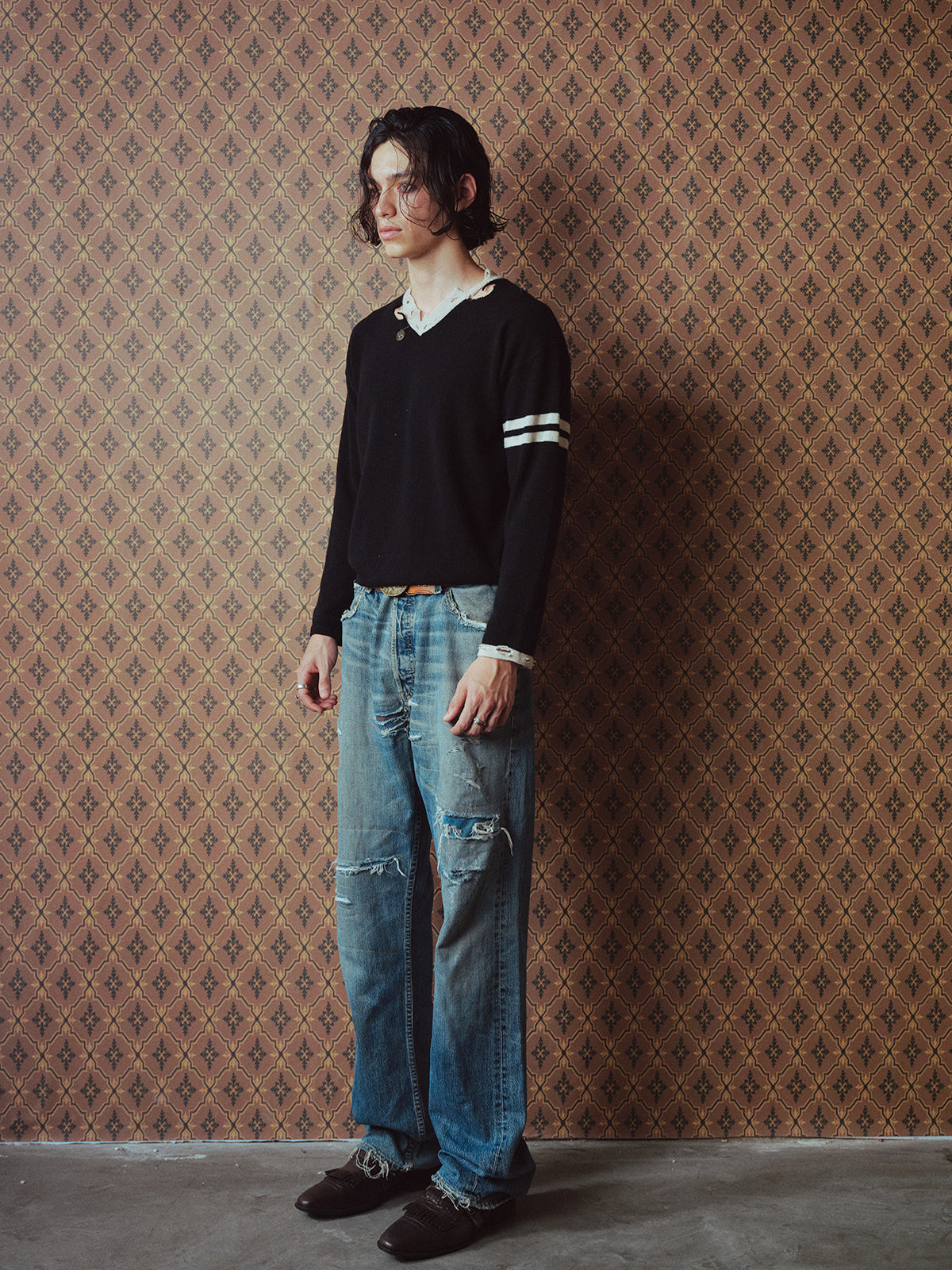 V-neck Pure Wool Sweater