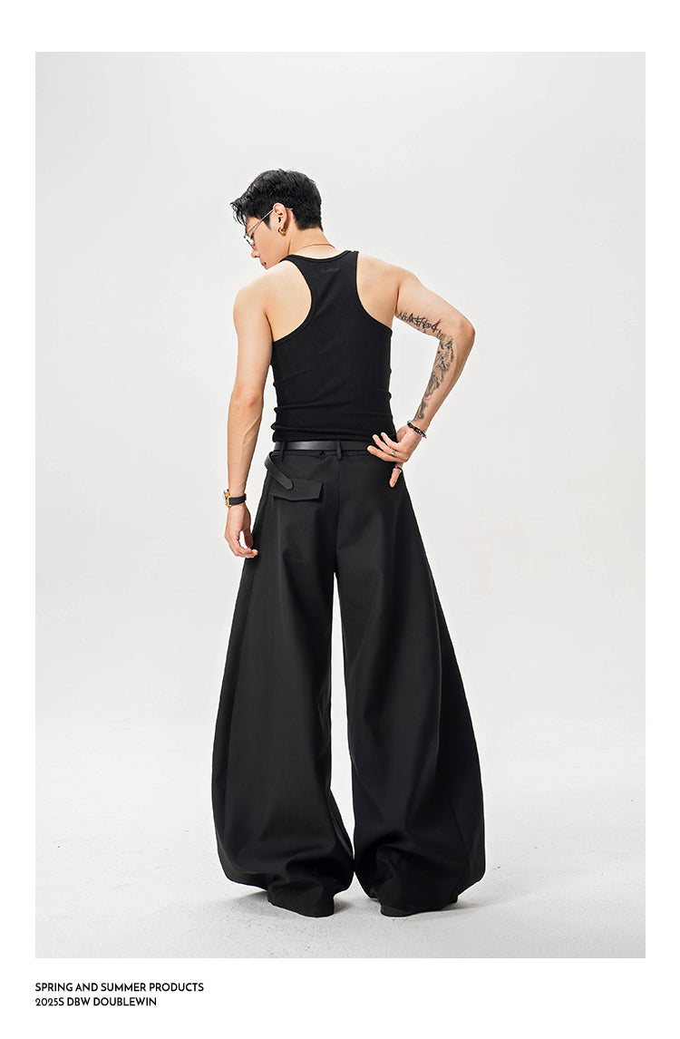 Heavyweight wide leg pants