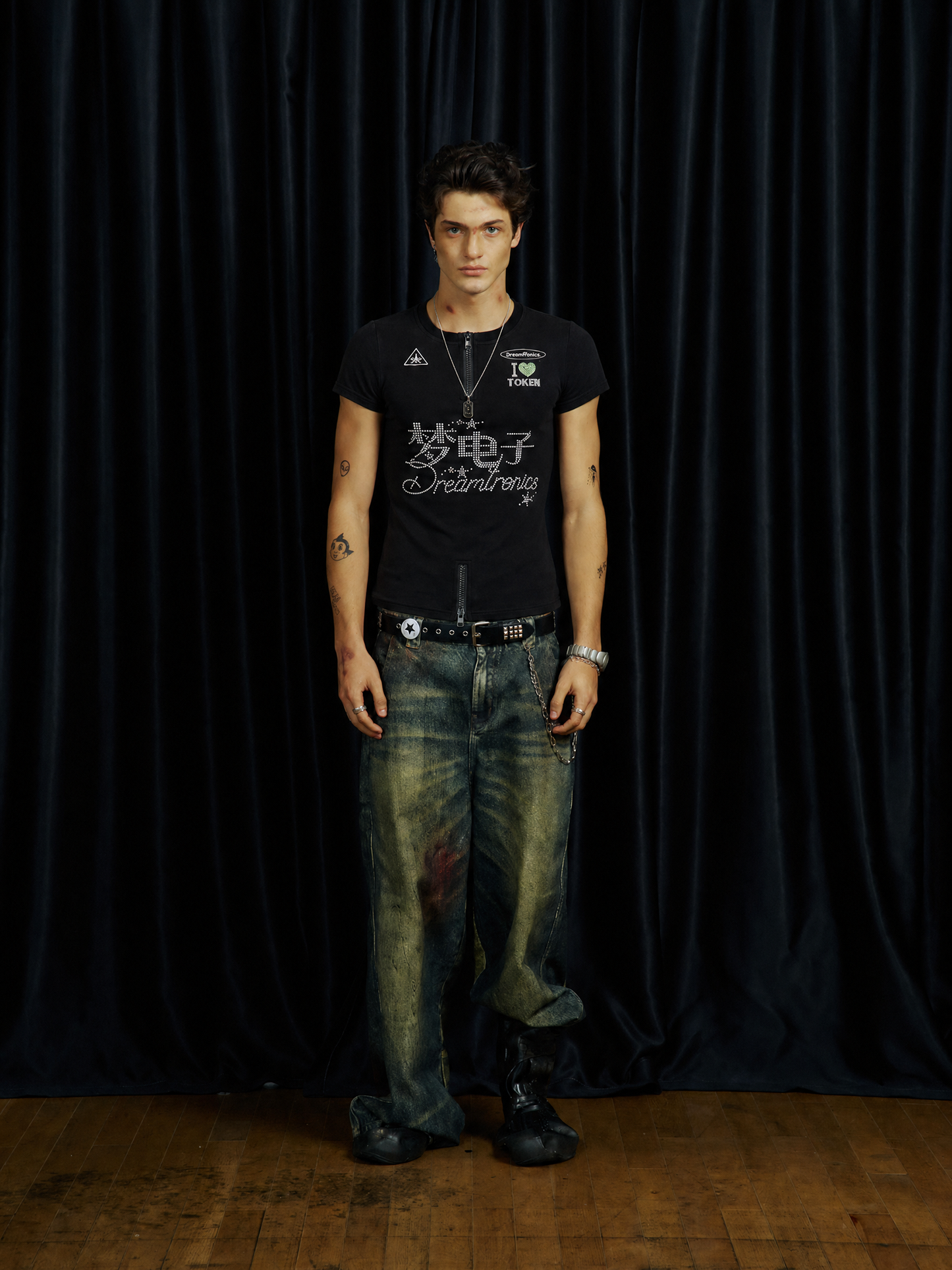 Rhinestone Cycling T-Shirt