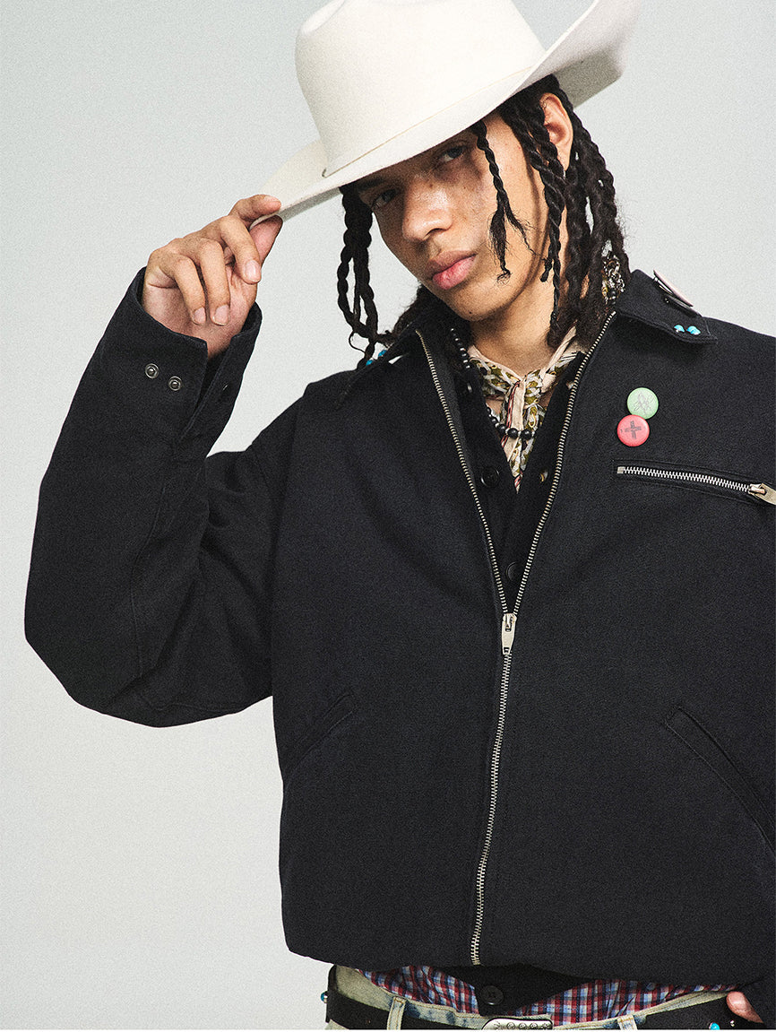 Vintage lapel washed jacket