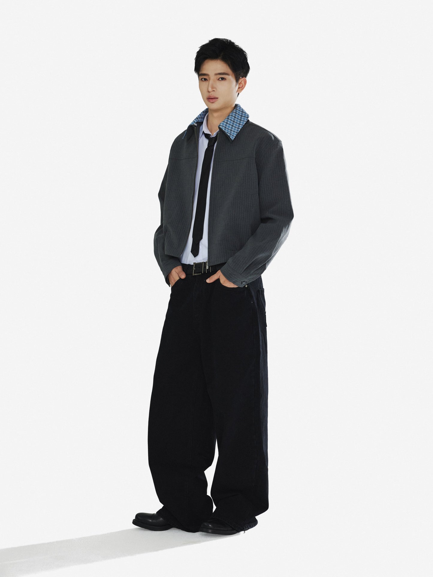 Faux Two-Piece Detachable Double-Breasted Jacket