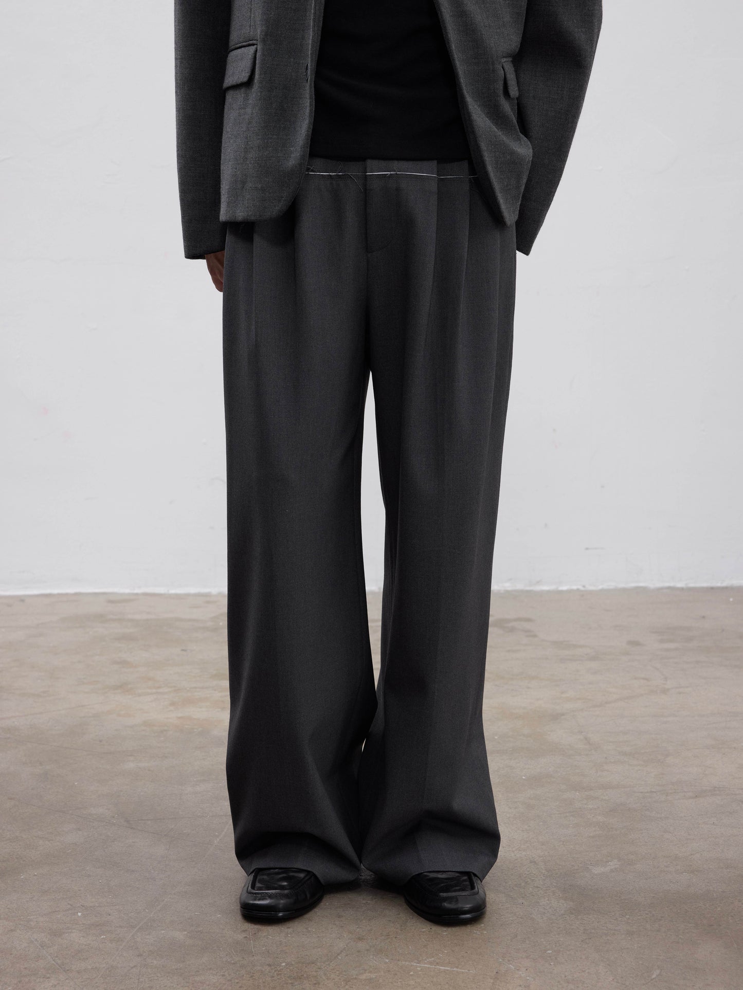 Straight-Leg Pants with Fringe and Ripped Details