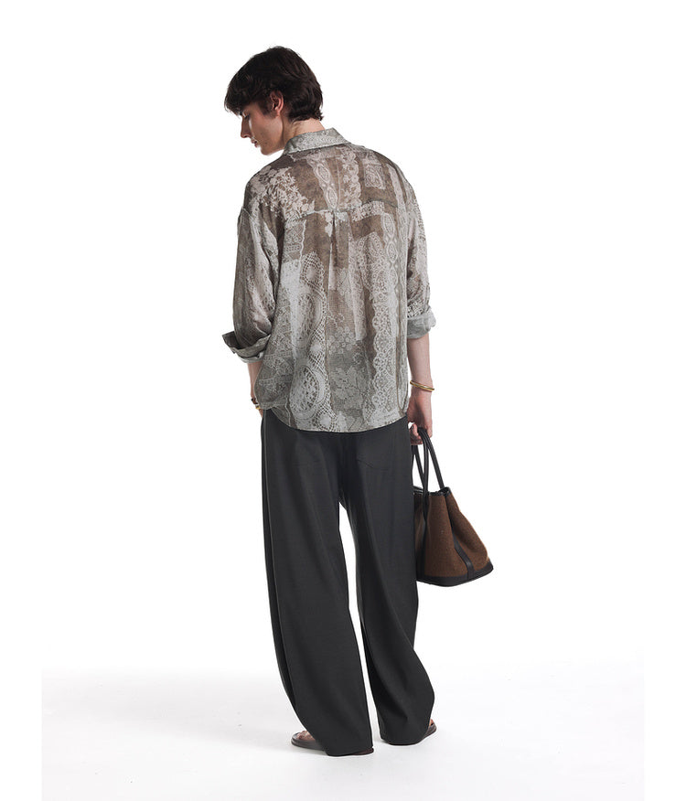 Rococo Retro Print Shirt