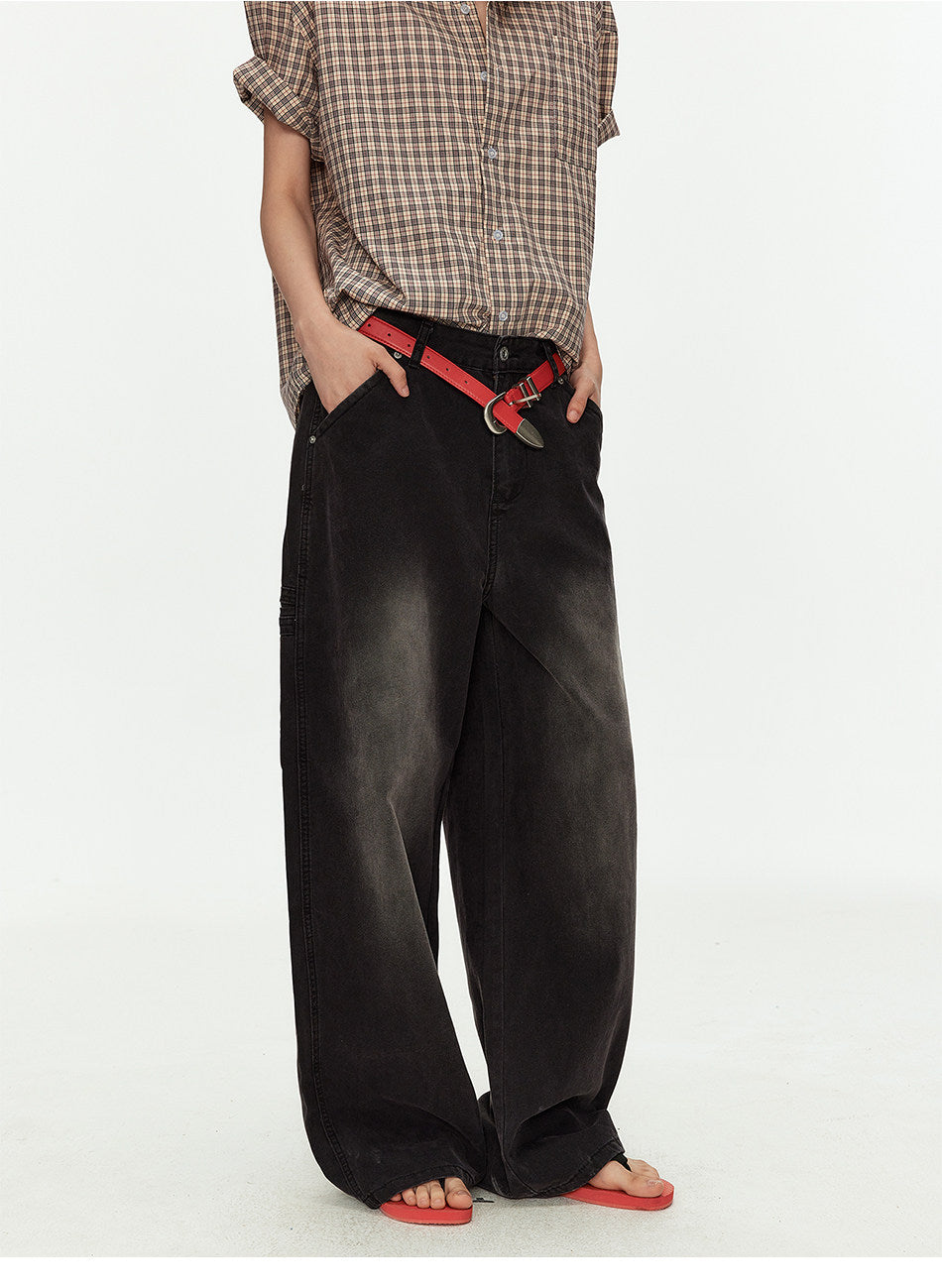 Retro Loose-Fit Wide-Leg Jeans