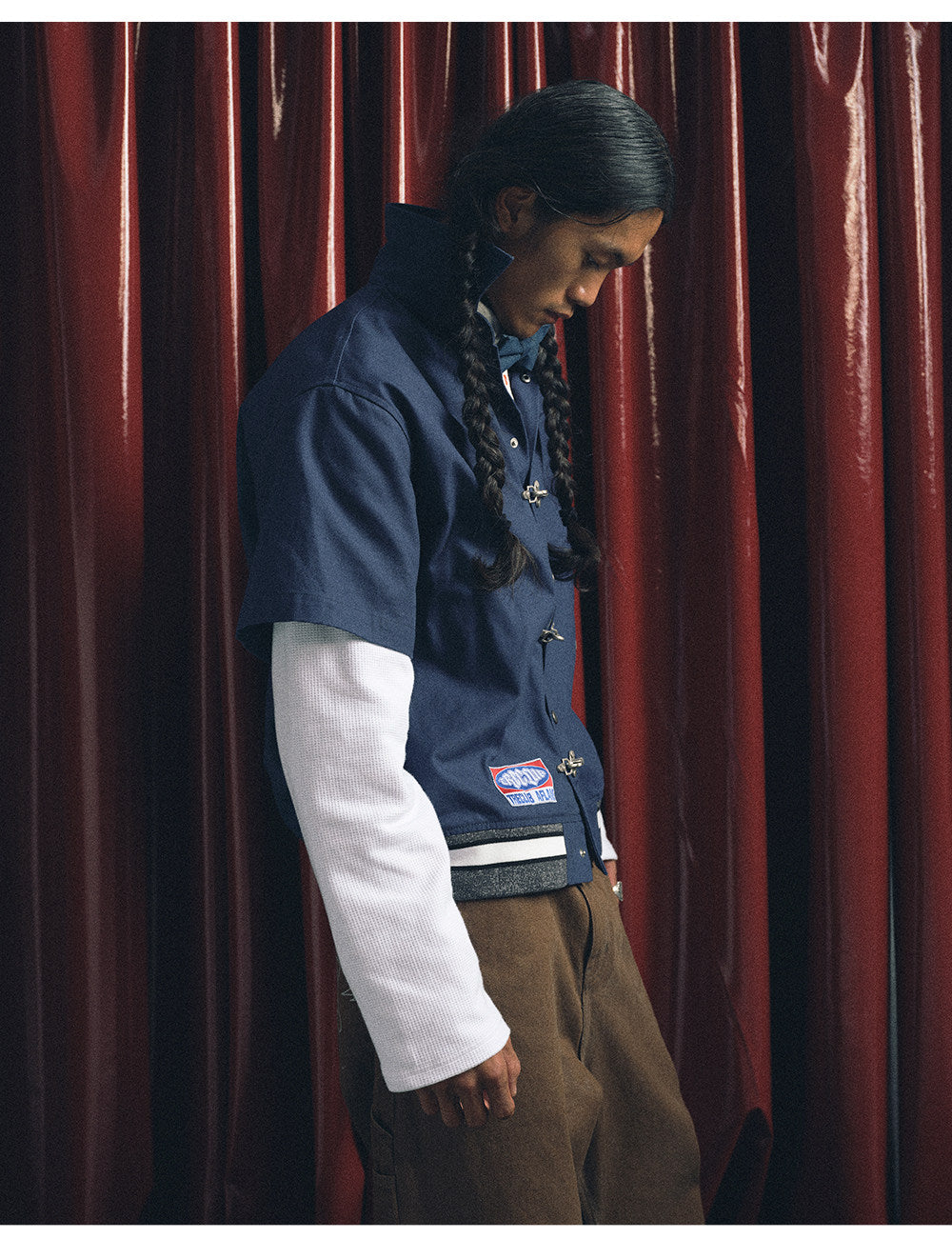 Faux Two-Piece Canvas Jacket