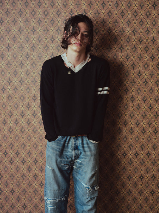 V-neck Pure Wool Sweater