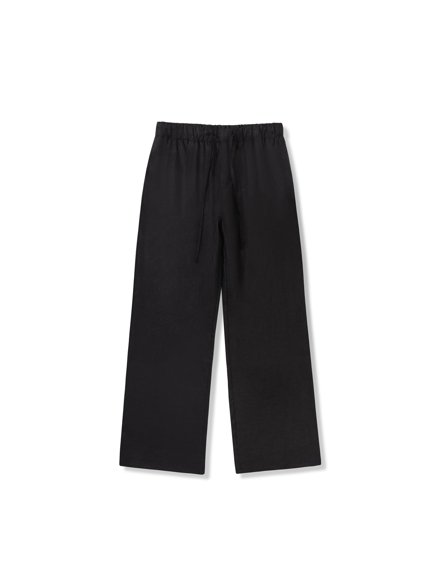 Waxed Drawstring Casual Pants