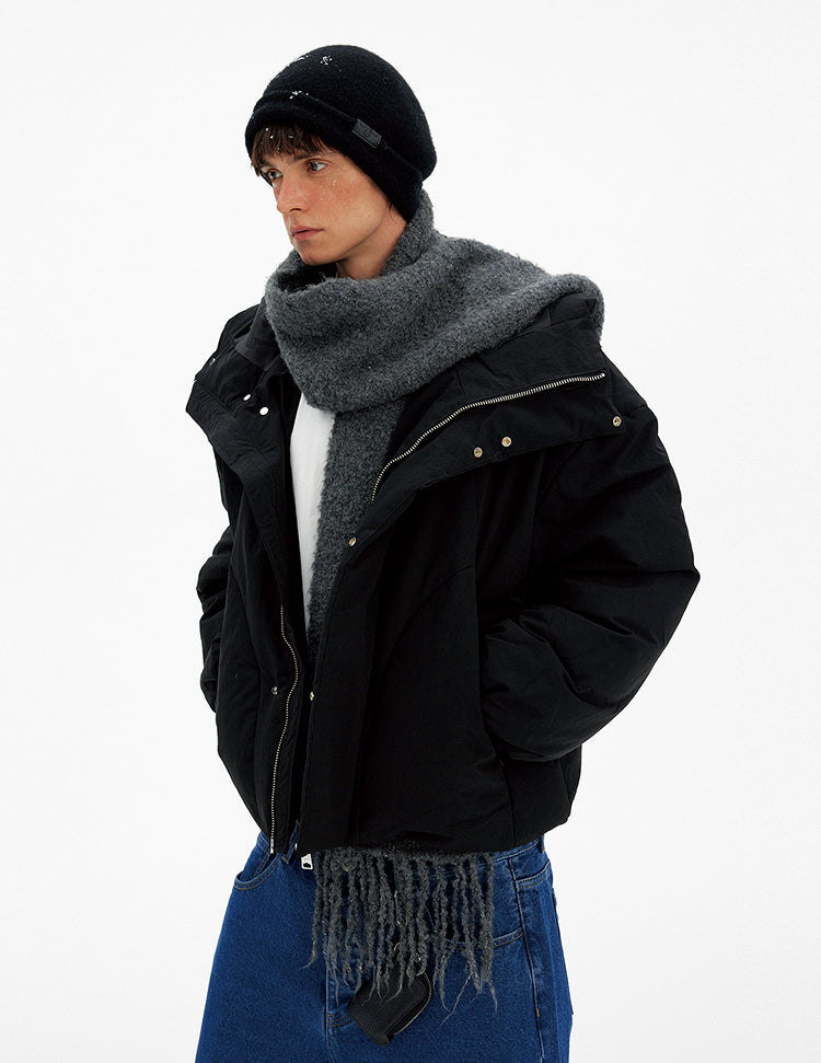 Hooded Deconstructed Down Jacket