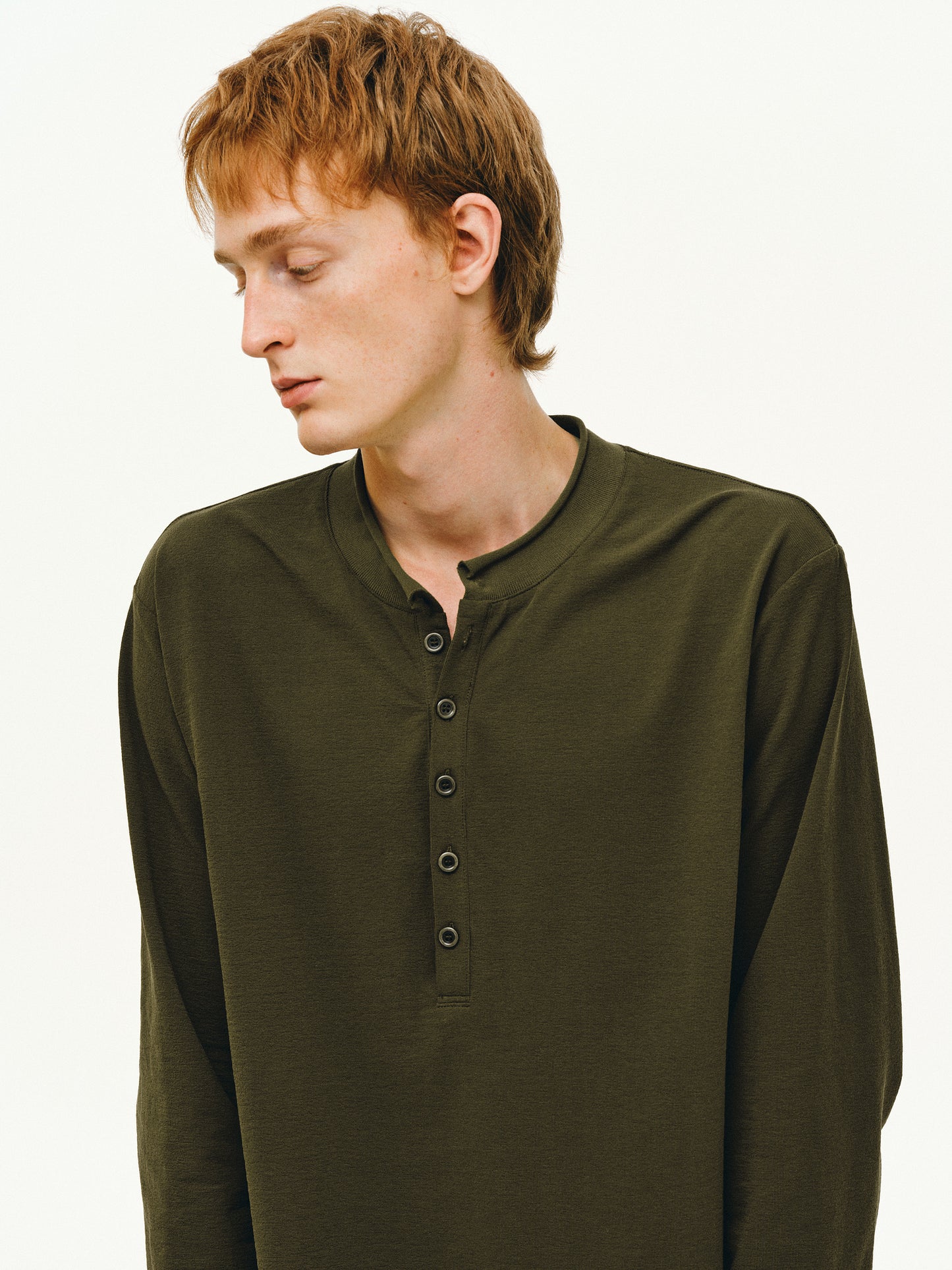 Henry-collar T-shirt