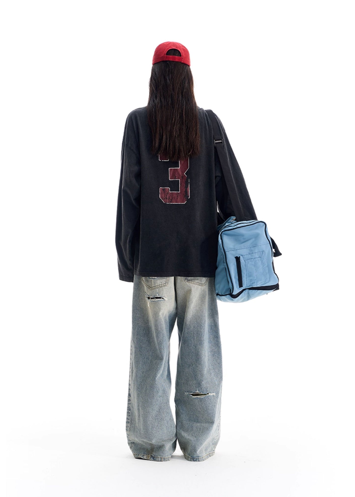 Wash-processed Basic Print T-Shirt