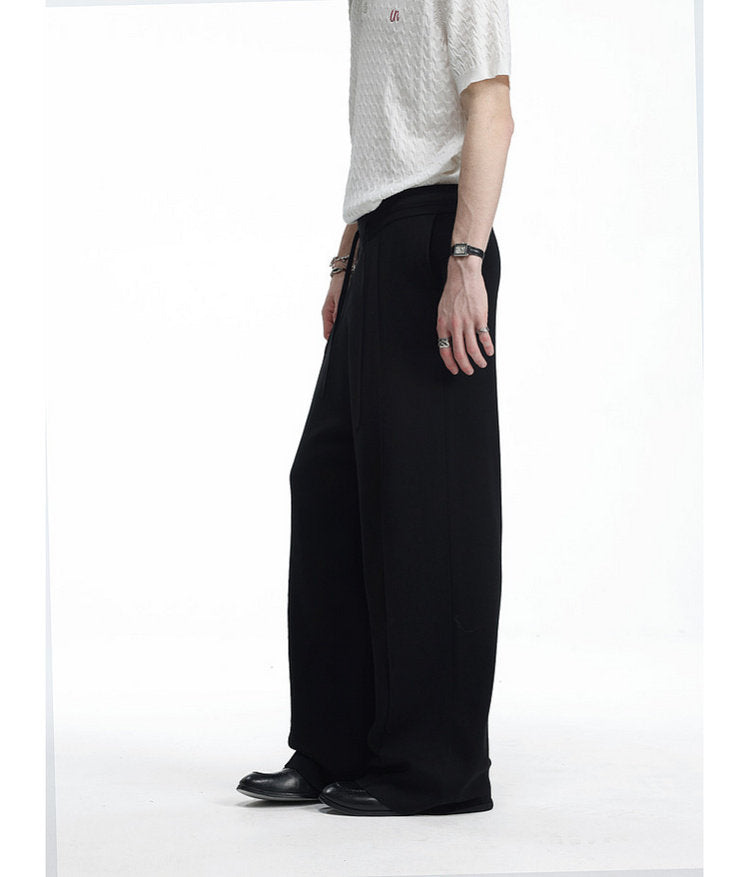 Relaxed Straight-Leg Casual Pants