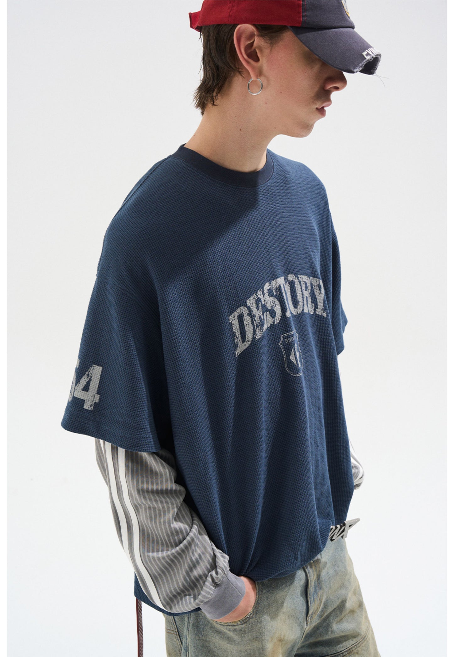 Fake Two-Piece Stitch T-Shirt