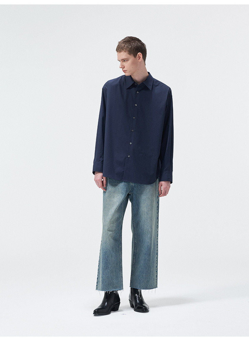 UV-Protective Embroidered Silhouette Casual Shirt