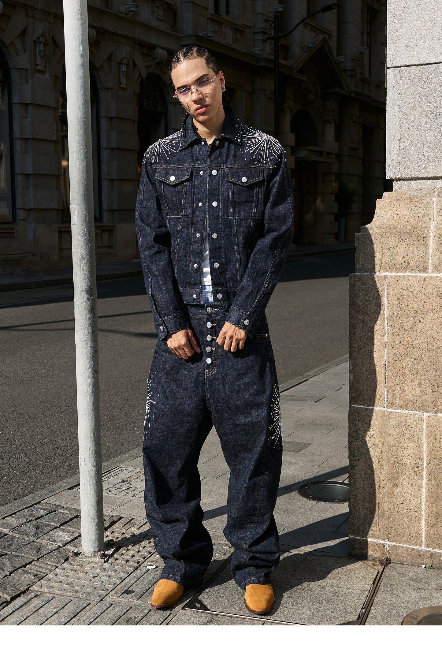 Embroidered Original Denim Pants