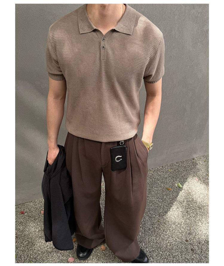 Breathable Linen Polo Shirt