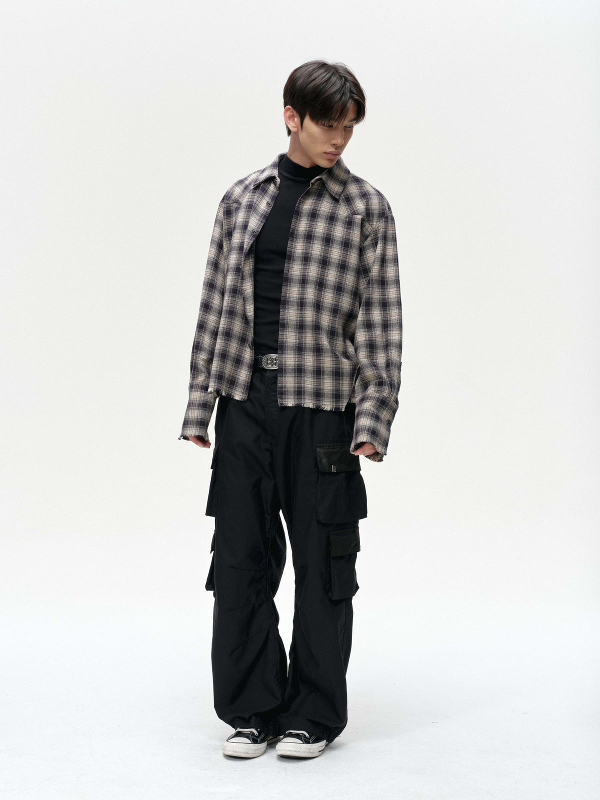 Black Checkered Shirt