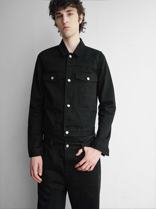 Carbon Black Denim Jacket