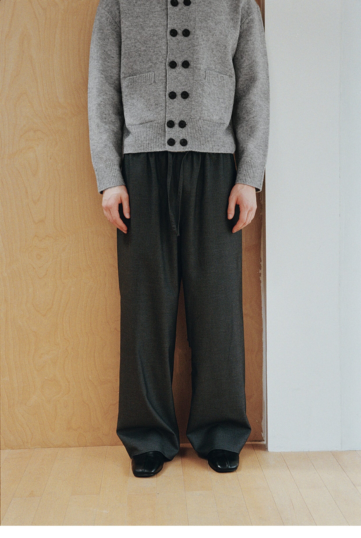 Drawstring Wide-Leg Pants