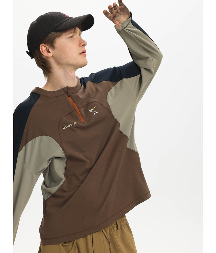 Contrast color sports T-shirt