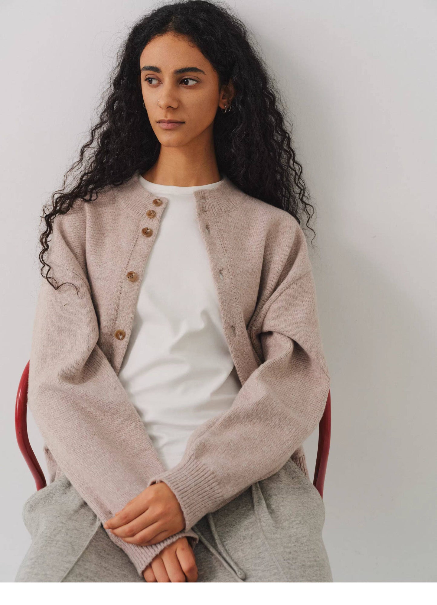 Multi-button Knit Cardigan