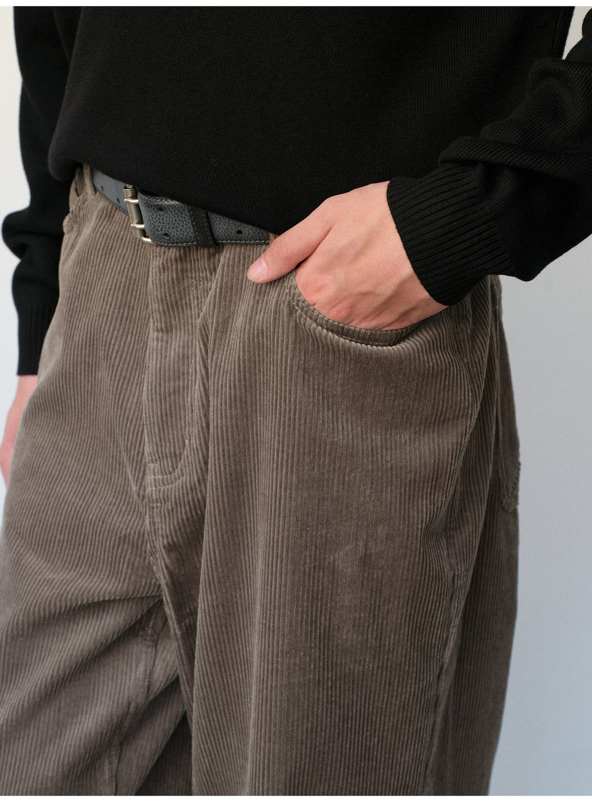 Two-Tone Wash Corduroy Casual Pants