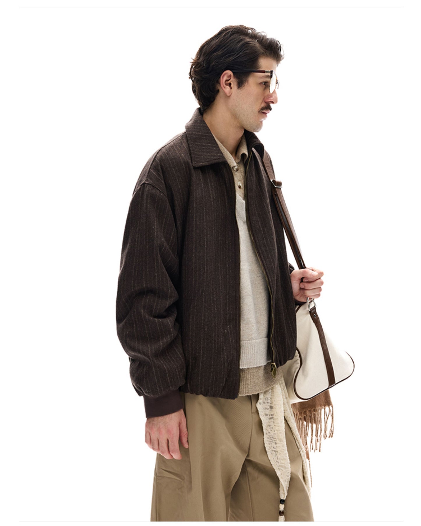 Embroidered Striped Jacket