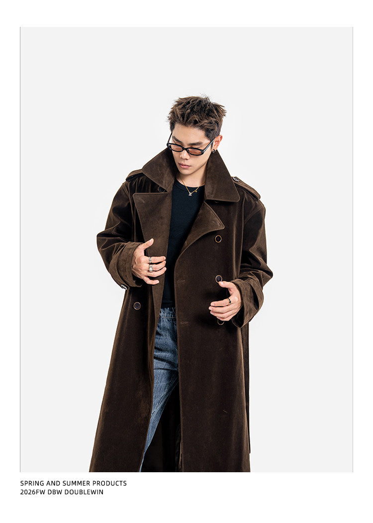 Classic Suede Trench Coat　
